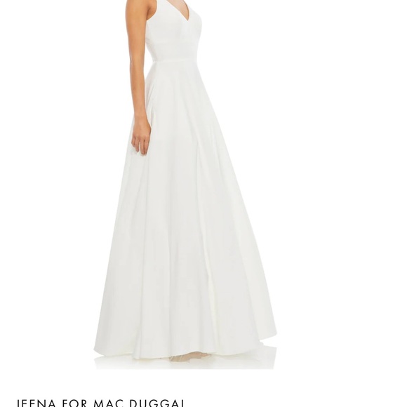 Leeba For Mac Duggal White Classic Ball Gown 6 - Bridal or Prom Perfect! - Picture 3 of 5
